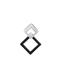 Подвеска из серебра с керамикой, фианитом