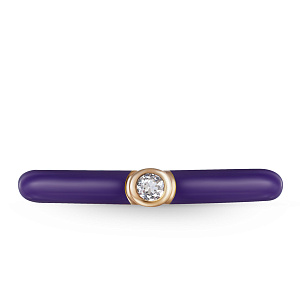 Кольцо из красного золота с топазом, эмалью