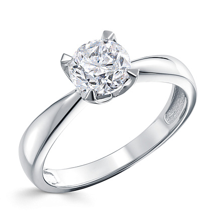 Кольцо из белого золота