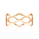 Кольцо из красного золота с фианитами Сваровски