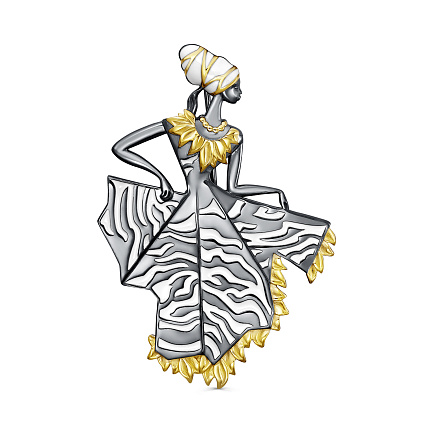 Брошь из серебра