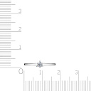 Кольцо из серебра с фианитом