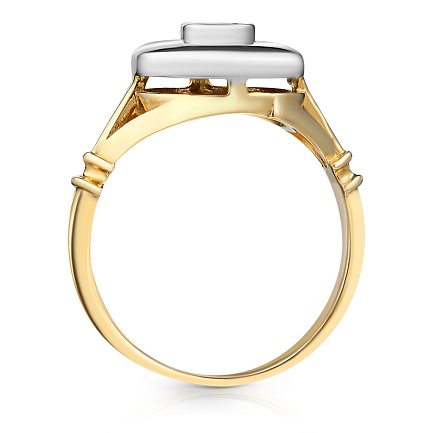 Кольцо из желтого золота с бриллиантом