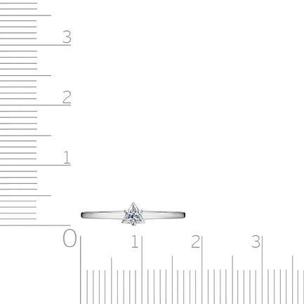 Кольцо из серебра с фианитом