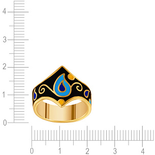 Кольцо из серебра с эмалью