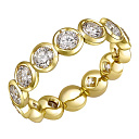 Кольцо из желтого золота с бриллиантами