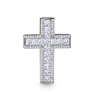 Подвеска из серебра с фианитом