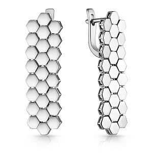 Серьги с английским замком из серебра