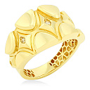 Кольцо из желтого золота с фианитом