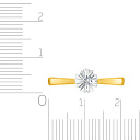 Кольцо из желтого золота с бриллиантом