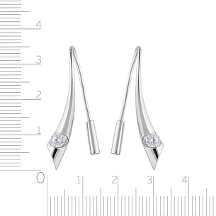 Серьги из белого золота с бриллиантами