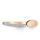 Кольцо из красного золота с фианитом