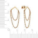 Пусеты из красного золота