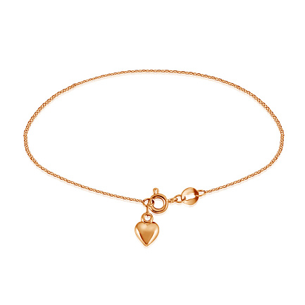 Браслет на ногу декоративный из красного золота