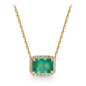 Колье из желтого золота с бриллиантами, плетение якорное