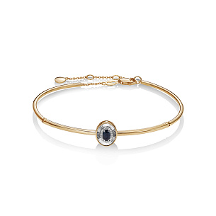 Браслет из красного золота с бриллиантом