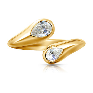 Кольцо из желтого золота с бриллиантом