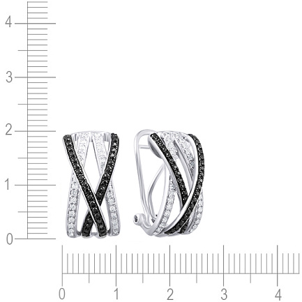 Серьги из белого золота с бриллиантами