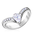 Кольцо из белого золота с бриллиантами