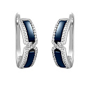 Серьги с английским замком из серебра с керамикой