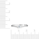 Кольцо помолвочное из белого золота с бриллиантом
