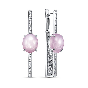 Серьги с английским замком из серебра