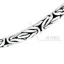 Цепь ручной работы из серебра, плетение византийское