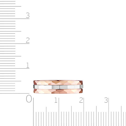 Кольцо обручальное с алмазной гранью