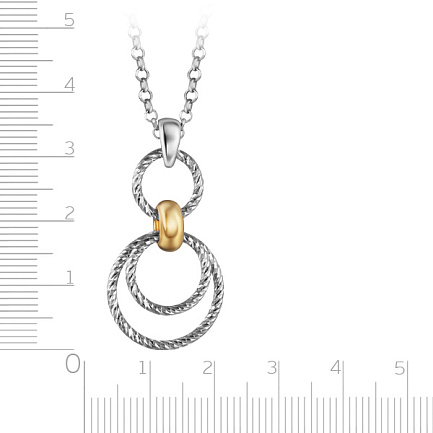 Колье из серебра с позолотой