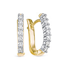 Серьги из желтого золота с бриллиантами