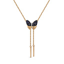 Колье из красного золота с бриллиантами, сапфирами