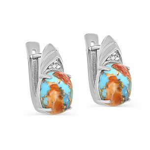 Серьги с английским замком из серебра