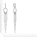 Серьги с английским замком из белого золота с бриллиантами