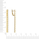 Серьги с английским замком из желтого золота