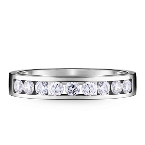 Кольцо из белого золота с бриллиантами