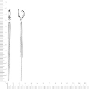 Серьги с английским замком из серебра