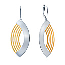 Серьги из серебра с позолотой