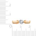 Кольцо из красного золота с бриллиантом