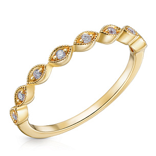 Кольцо из желтого золота с бриллиантом