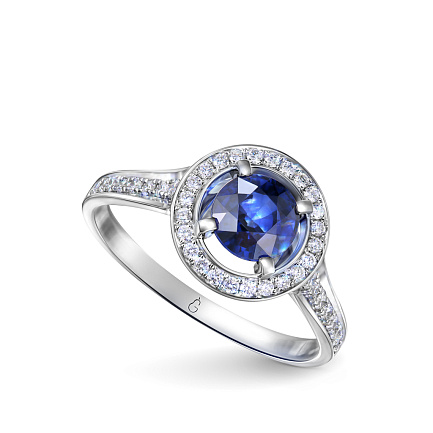 Кольцо из белого золота