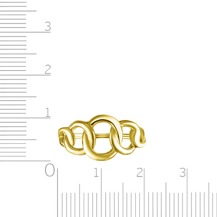 Кольцо из серебра с позолотой