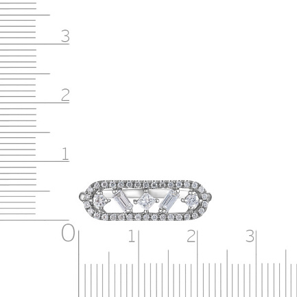 Кольцо из белого золота с бриллиантами