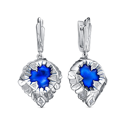 Серьги с английским замком из серебра