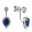 Серьги из серебра с фианитами