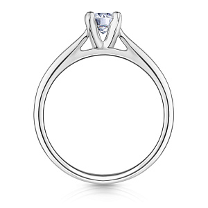 Кольцо из белого золота с бриллиантом