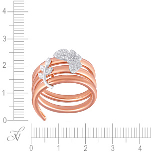 Кольцо из серебра с фианитом