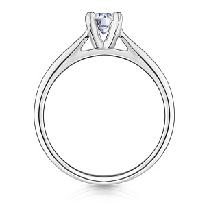 Кольцо из белого золота с бриллиантом