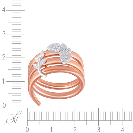 Кольцо из серебра с фианитом