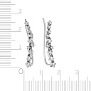 Серьги из серебра с фианитом