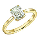 Кольцо из желтого золота с бриллиантом